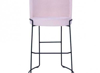 Modern Barhocker Stuhl Designer Textil Esszimmerstuhl Hocker Bar Rosa Neu